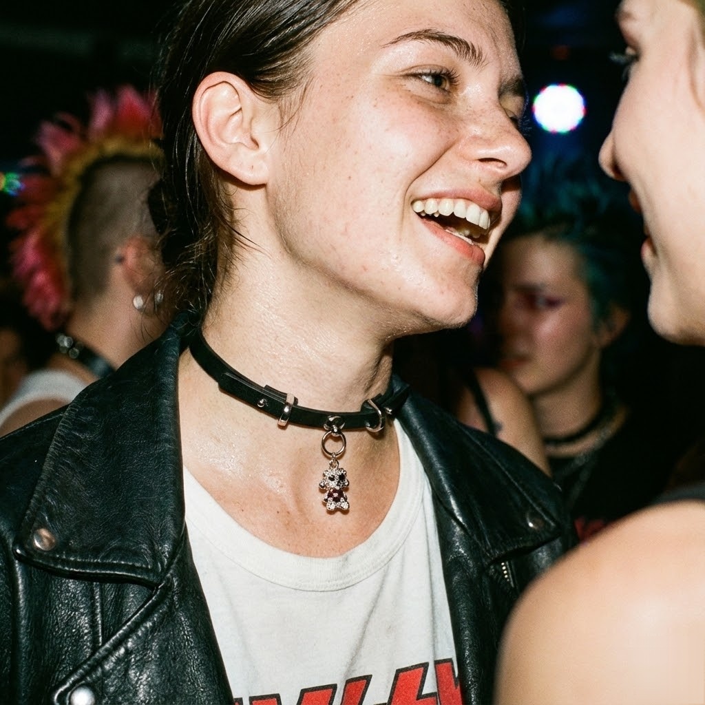 Glittering crystal puppy charm day collar