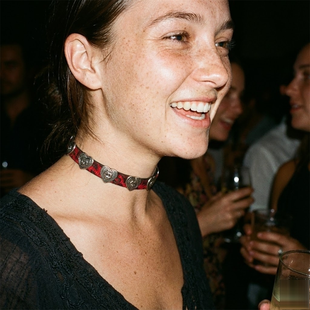 Guardian heart shield leather day collar