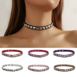 Primal Pyramid Studded Leather Day Collar