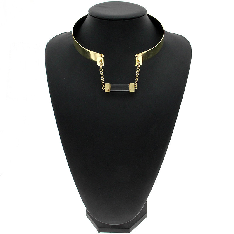 Architectural Prism Lucite Torque Day Collar 3 Architectural Prism Lucite Torque Day Collar