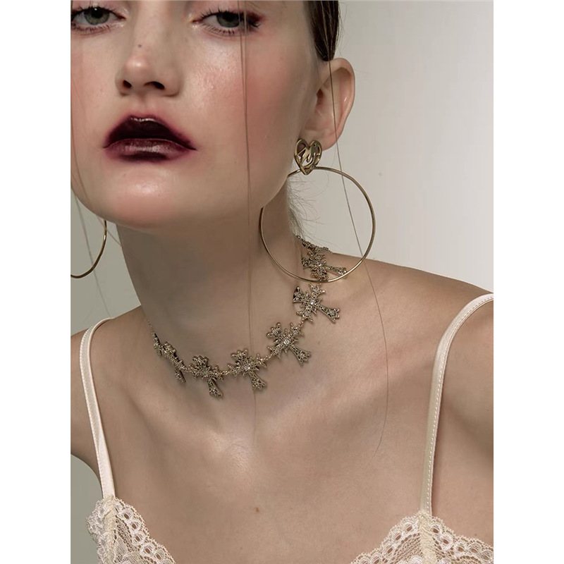 Ethereal Cascading Crosses Day Collar 3 Ethereal Cascading Crosses Day Collar