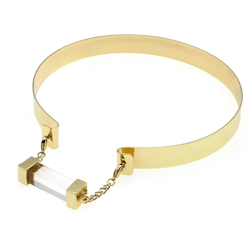 Architectural Prism Lucite Torque Day Collar 4 Architectural Prism Lucite Torque Day Collar