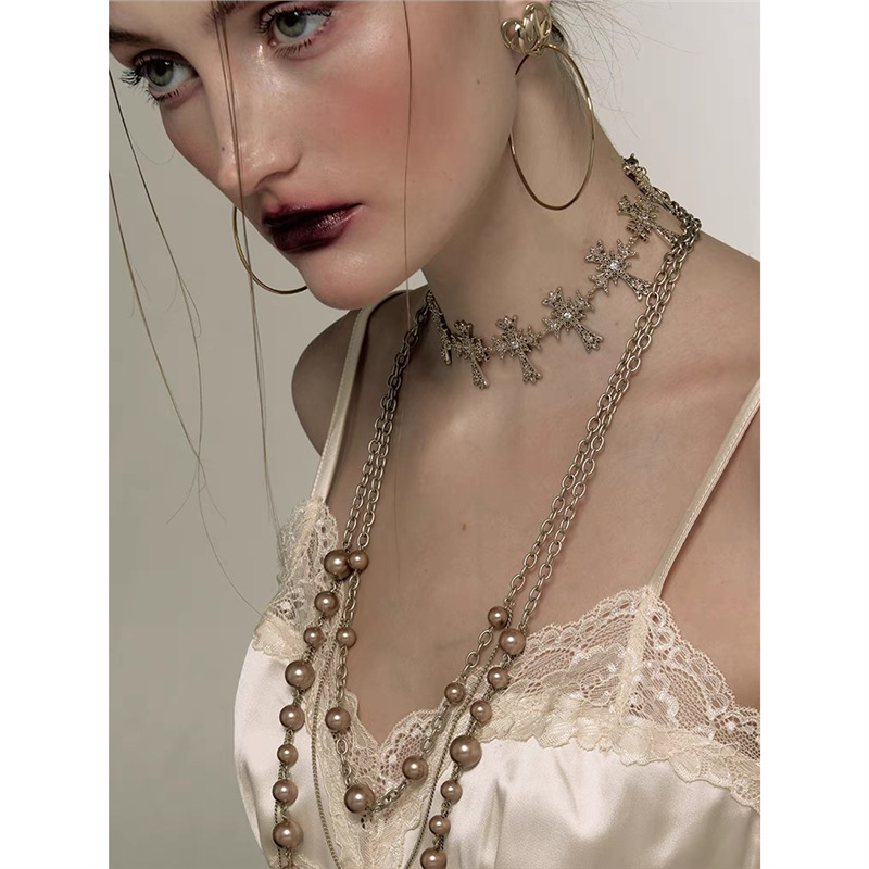 Ethereal Cascading Crosses Day Collar 4 Ethereal Cascading Crosses Day Collar