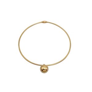 Modern Chrome Sphere Wire Day Collar