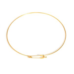 Minimalist Safety Pin Gold Wire Day Collar