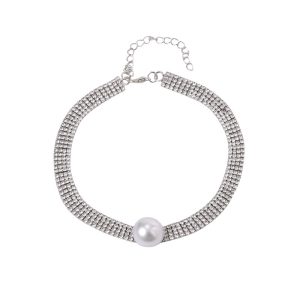 Radiant Pave Crystal Pearl Day Collar