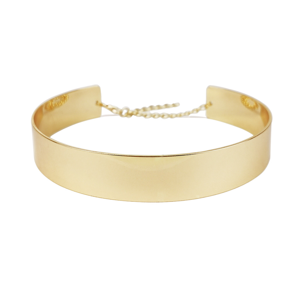 Sleek High-Polish Broad Torque Day Collar 7 Sleek High-Polish Broad Torque Day Collar