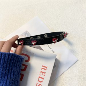 Enchanted Ruby Heart Studded Day Collar