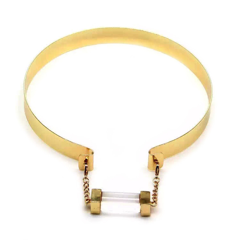 Architectural Prism Lucite Torque Day Collar 6 Architectural Prism Lucite Torque Day Collar