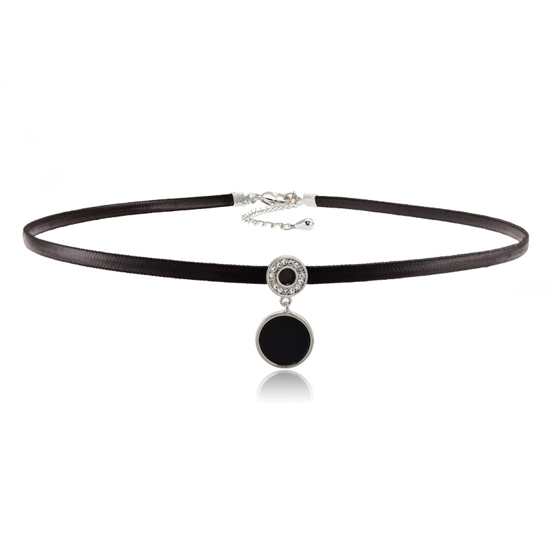 Home 20 Mystic Obsidian Disc Ribbon Day Collar